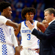 Kentucky’s Ashton Hagans, left, and Tyrese Maxey, center, have already declared for the NBA draft.
